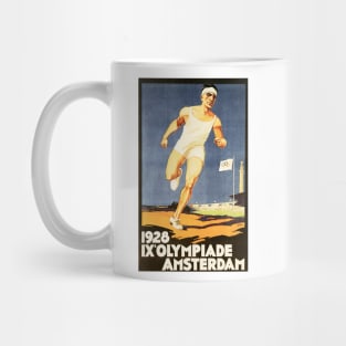 OLYMPICS Olympiade 1928 Amsterdam Netherlands Sports Meet Vintage Travel Mug